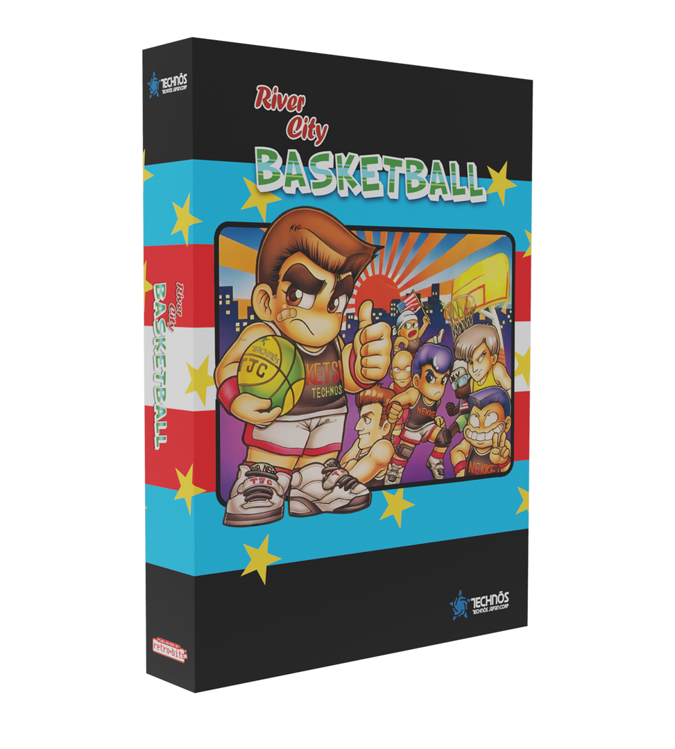 Rivél City Basketball game box with colorful design and character illustration.