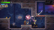 Platformer game scene with character and enemies in a dungeon-like setting