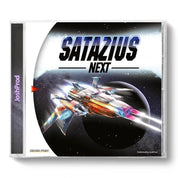A CD jewel case for the video game 'Satazius Next' by JoshProd, featuring a sci-fi spaceship graphic on the cover art.