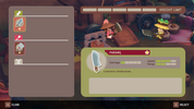 Game interface showing a weapon selection screen with character and item icons.