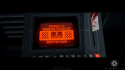 Digital display with text 'PENALOG-512 AIRLOCK CONTROLS LOCKED INSERT KEY CARD' on a dark background