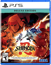 Shinobi Art of Vengeance game cover for PS5 with characters and branding.