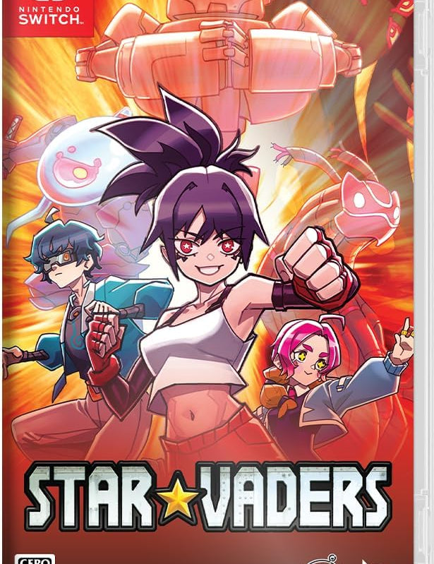 Nintendo Switch game case for Star Vaders, featuring colorful anime-style character artwork on the front cover with the Nintendo Switch logo in the top-left corner.