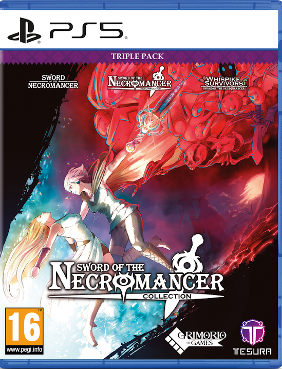 Triple pack of 'Sword of the Necromancer' game collection with PlayStation 5 logo.