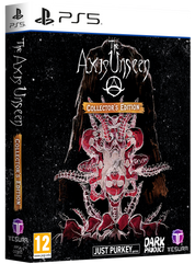Game box for 'The Axis Unseen' Collector's Edition on PS5 with dark and intricate design.