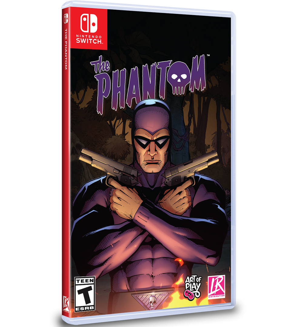 Game case for 'The Phantom' on Nintendo Switch with a character holding guns.