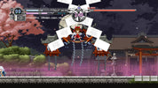 Pixel art-style game scene with character in a Japanese-style setting