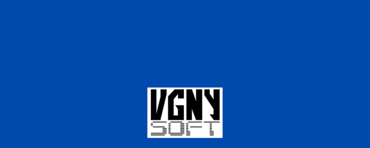 VGNY SOFT logo on a blue background