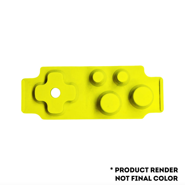 Yellow building block piece on a white background