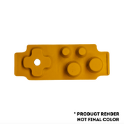 Orange plastic component with multiple holes on a white background