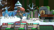 Video game screen with character and snowy landscape
