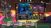 Card game interface with character and cards on a table