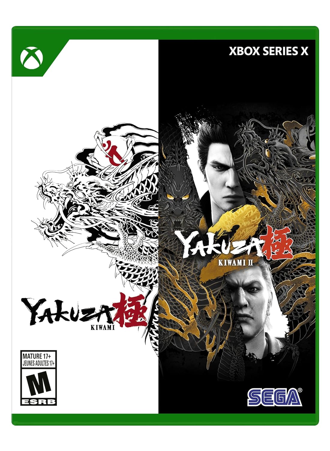 Yakuza Kiwami 2 game cover for Xbox Series X with Japanese text and logos.