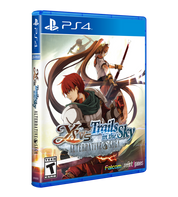 PlayStation 4 game case for 'Xenogears: Trails in the Sky Alternative Saga' with anime-style artwork.