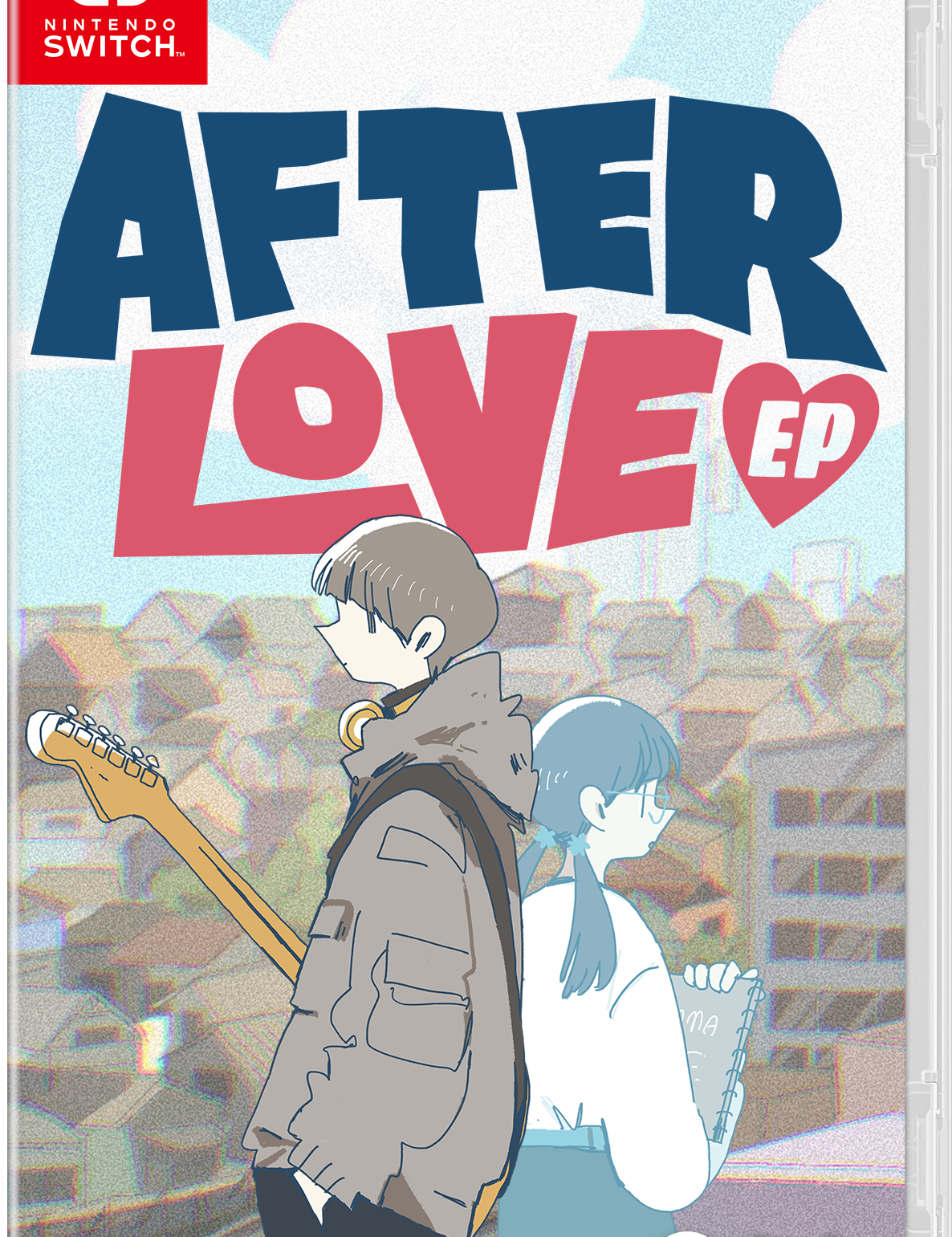 Cover of 'After Love EP' game for Nintendo Switch with two characters and a guitar.