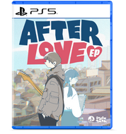 PlayStation 5 game case for 'After Love EP' with anime-style illustration on a white background
