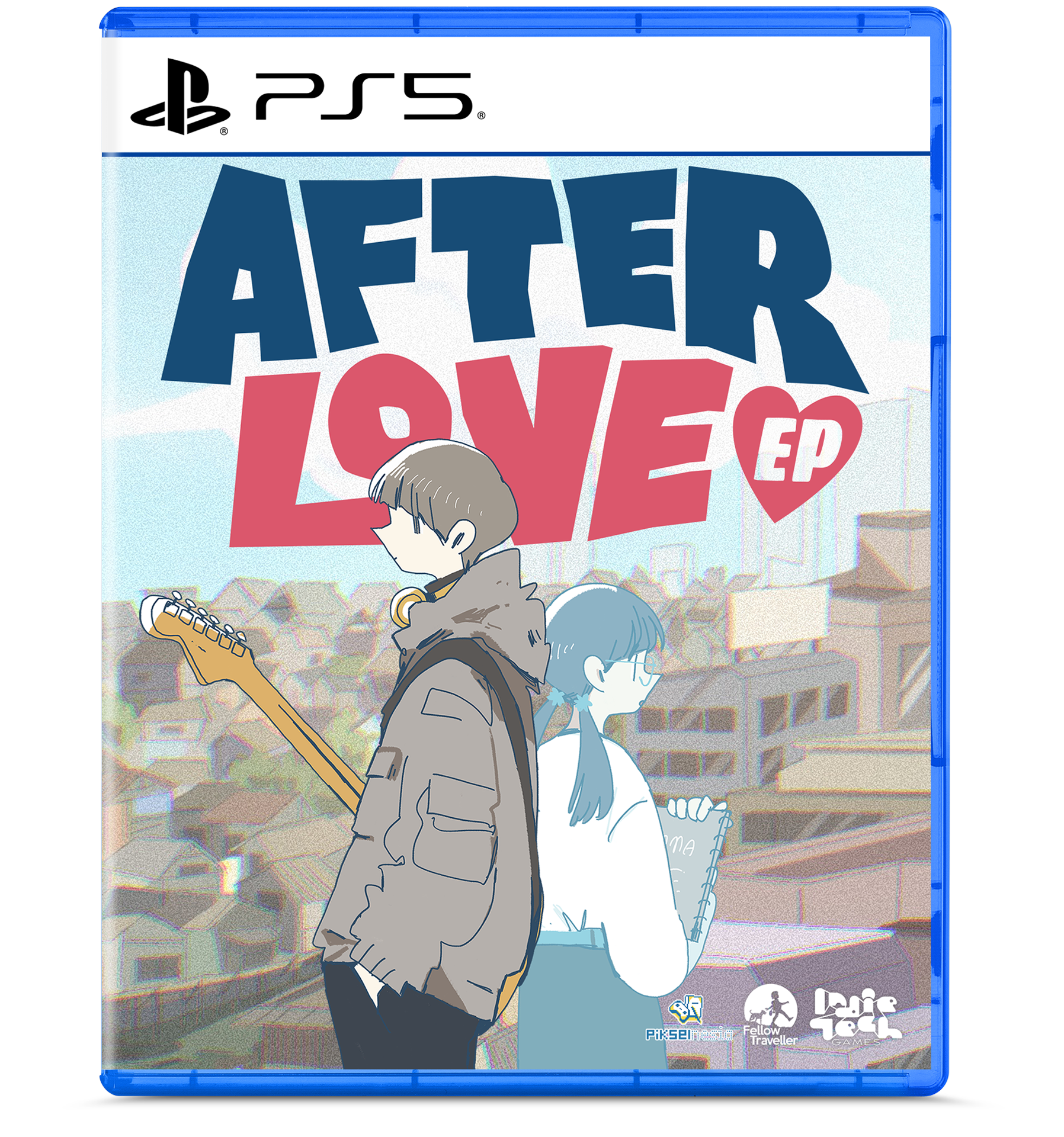 PlayStation 5 game case for 'After Love EP' with anime-style illustration on a white background