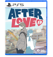 PlayStation 5 game case for 'After Love EP' with anime-style illustration on a white background
