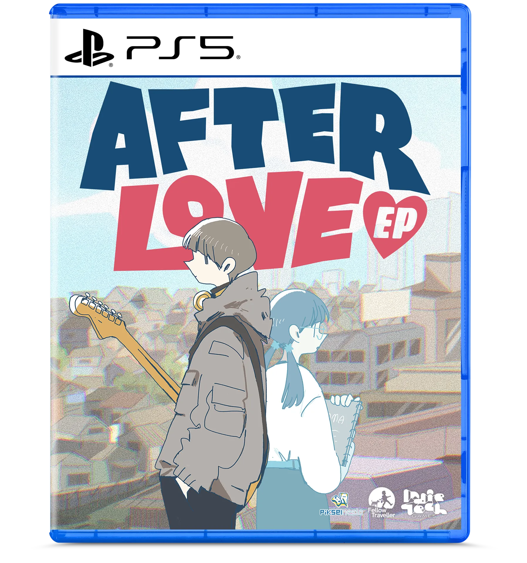 PlayStation 5 game case for 'After Love EP' with anime-style illustration on a white background