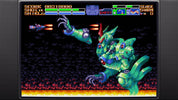 Vintage video game screen with a green alien enemy and score display.