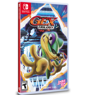 GEX Trilogy game case for Nintendo Switch with colorful design and character illustration.