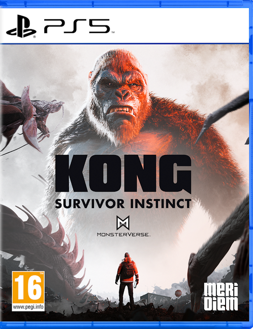 PlayStation 5 game case for 'Kong: Survivor Instinct' with a gorilla on the cover.