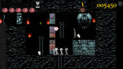 Game level with characters and obstacles in a dark, textured environment