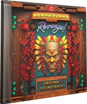 CD cover of 'Montezuma's Revenge! Original Soundtrack' with an Aztec-themed design.