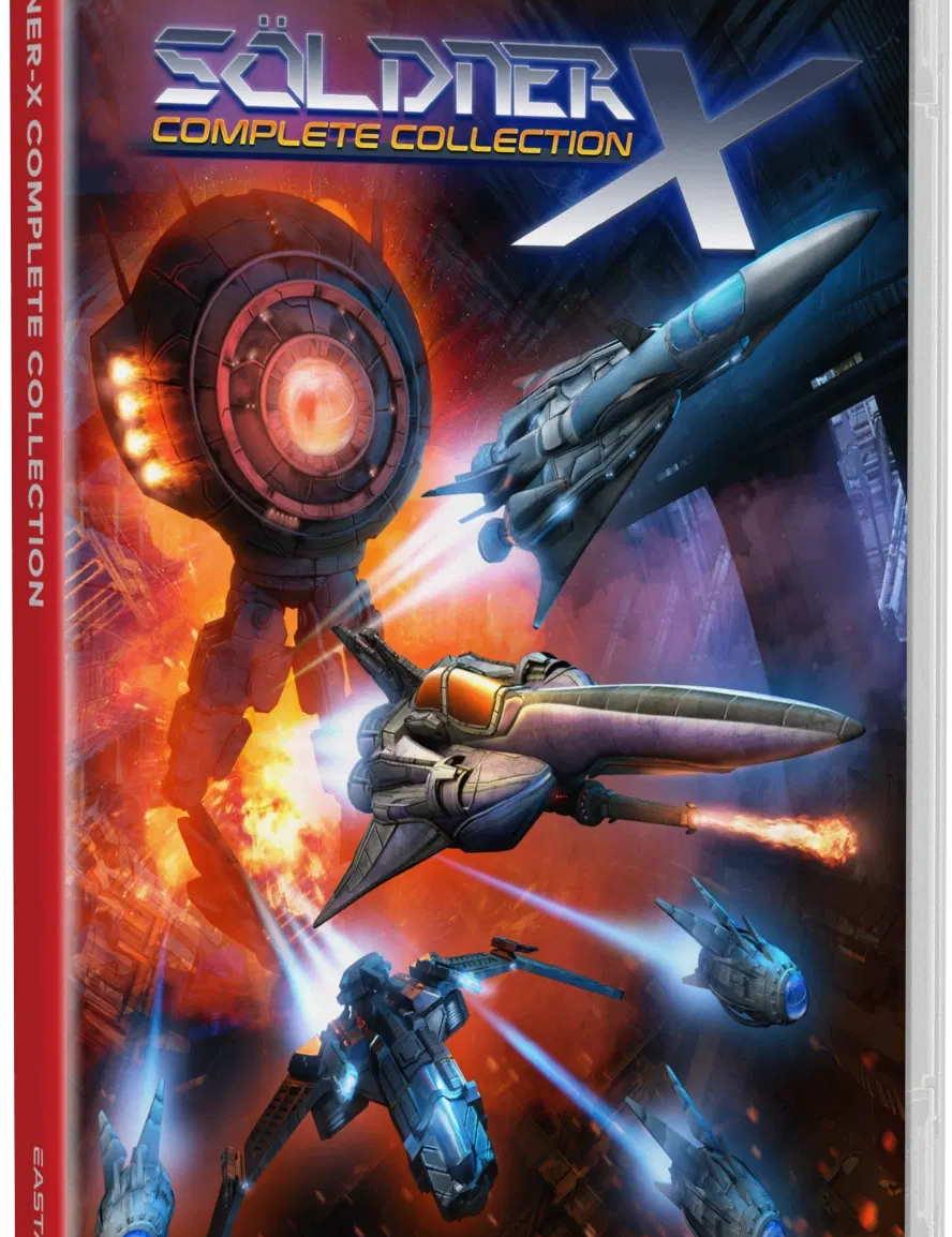 Game case for 'Soldier X Complete Collection' on Nintendo Switch with space-themed artwork.