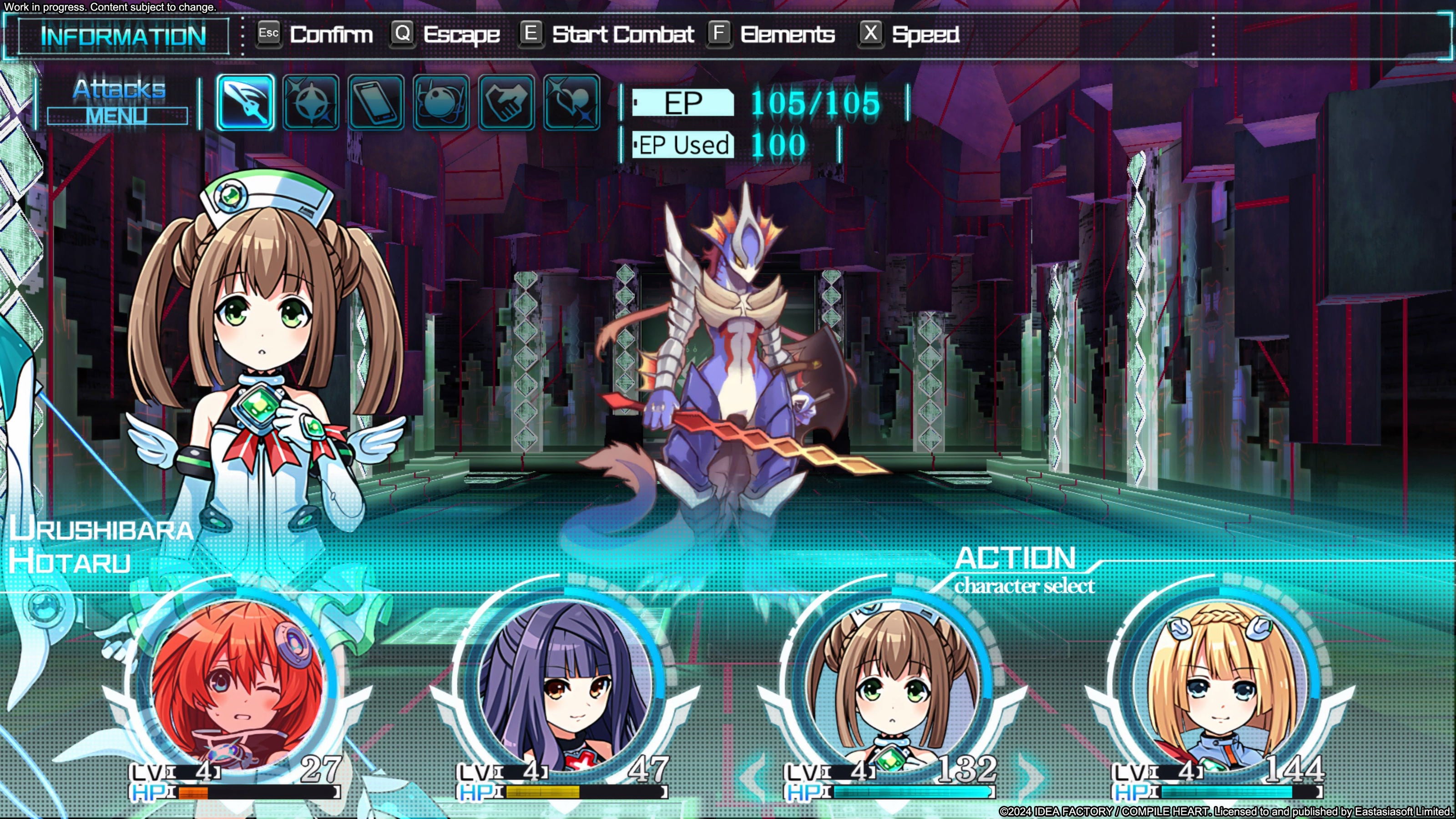 Character selection screen from a video game with character avatars and interface elements.