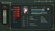 Character selection screen with detailed character information in a game interface
