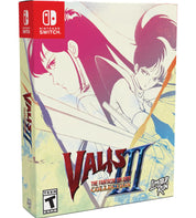 Nintendo Switch game box for 'Valis II' with anime-style artwork on a white background